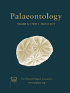 Palaeontology - Volume 62 Part 2 - Cover